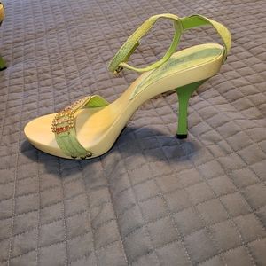 Pierre Dumas Size 10 Lime Green  High Heel Sandal